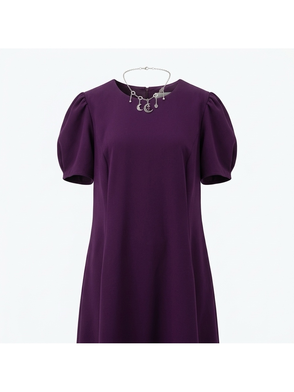 DKNY Purple Short Sleeve Shift Dress